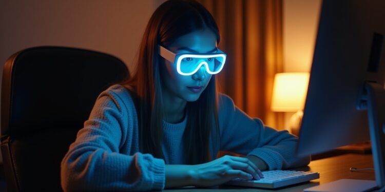 Augen schützen beim langen Bildschirmarbeiten