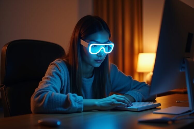 Augen schützen beim langen Bildschirmarbeiten