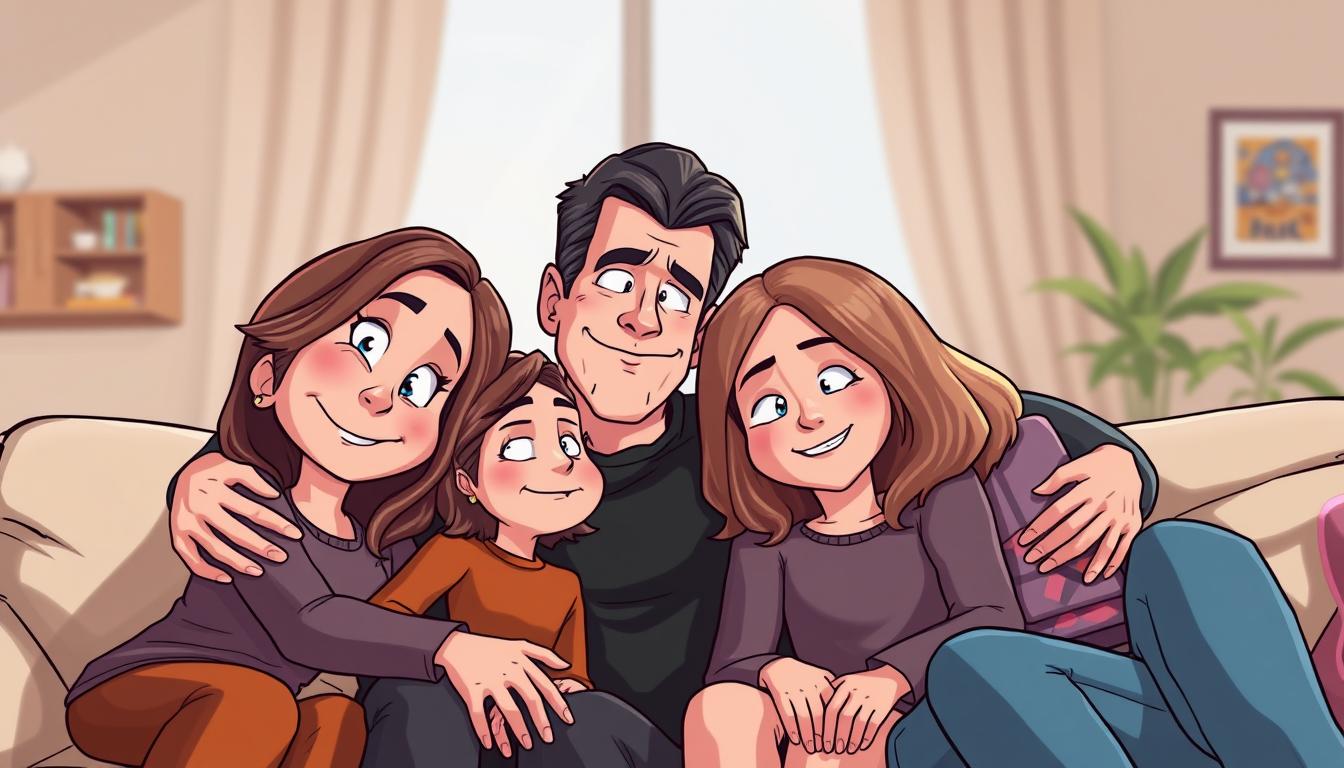 Charlie Sheen mit Familie