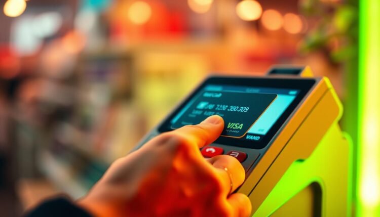 Debitkarte im Einsatz