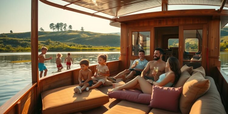 Hausboote für Familienurlaub auf dem Wasser
