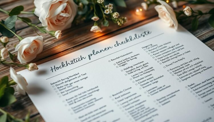 Hochzeit planen Checkliste