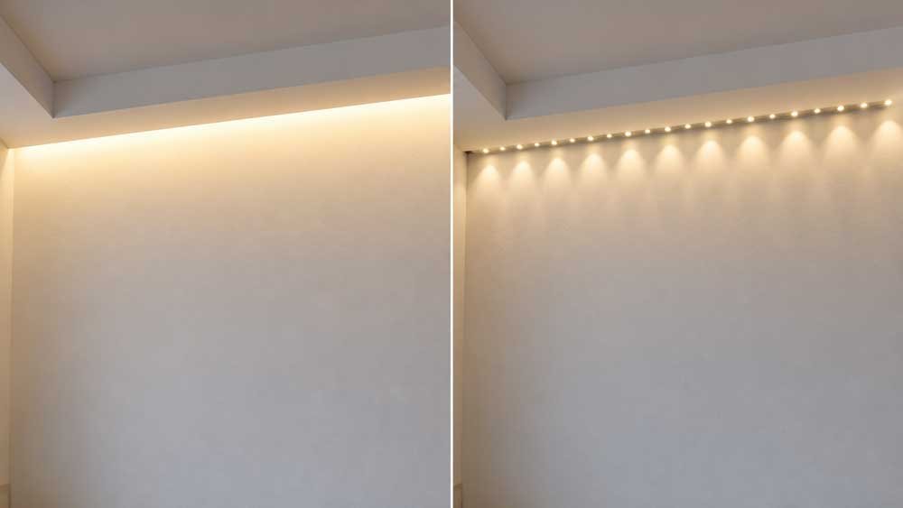 Indirektes-LED-Licht--gleichmaessig-oder-punktfoermig