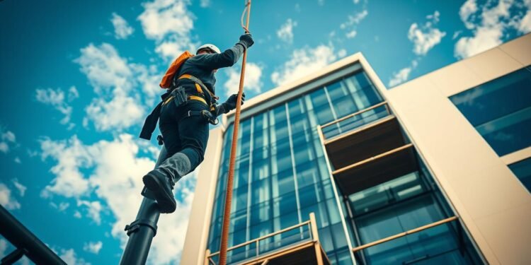 Seilzugangstechnik bei Höhenarbeiten