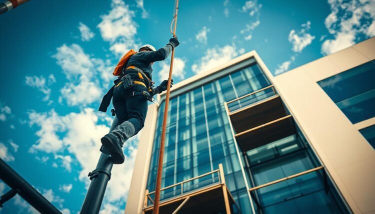 Seilzugangstechnik bei Höhenarbeiten